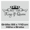 Wandaufkleber Aufkleber Wand Wandtattoo Mann & Frau Mr. & Mrs. Liebe King & Queen Partner Design Leidenschaft Pärchen Paare Ehe