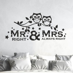 Wandaufkleber Aufkleber Wand Wandtattoo Mann & Frau Mr. & Mrs. Liebe King & Queen Partner Design Leidenschaft Pärchen Paare Ehe