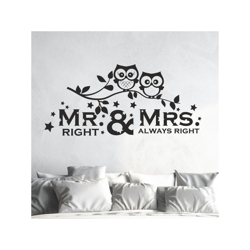 Wandaufkleber Aufkleber Wand Wandtattoo Mann & Frau Mr. & Mrs. Liebe King & Queen Partner Design Leidenschaft Pärchen Paare Ehe
