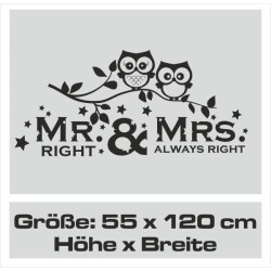Wandaufkleber Aufkleber Wand Wandtattoo Mann & Frau Mr. & Mrs. Liebe King & Queen Partner Design Leidenschaft Pärchen Paare Ehe