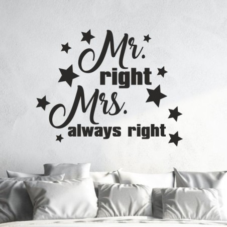 Wandaufkleber Aufkleber Wand Wandtattoo Mann & Frau Mr. & Mrs. Liebe King & Queen Partner Design Leidenschaft Pärchen Paare Ehe