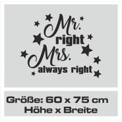 Wandaufkleber Aufkleber Wand Wandtattoo Mann & Frau Mr. & Mrs. Liebe King & Queen Partner Design Leidenschaft Pärchen Paare Ehe