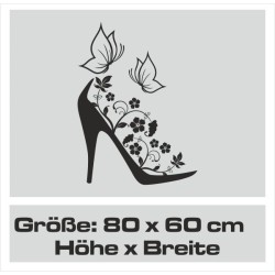 Wandaufkleber Wandtattoo Schuhe Shoe´s Pumps Stiefel Chucks High Heel´s Turnschuhe Sandalen Over-Knee´s Schnürrschuhe Stieflette