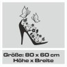Wandaufkleber Wandtattoo Schuhe Shoe´s Pumps Stiefel Chucks High Heel´s Turnschuhe Sandalen Over-Knee´s Schnürrschuhe Stieflette