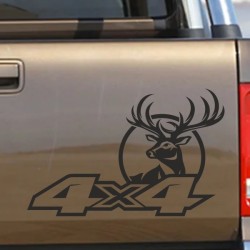 Aufkleber Auto Offroad 4x4 Safari Gelände Allrad Landschaft Hirsch Bär Off Road Safari Berge Krokodil extreme Pick Up