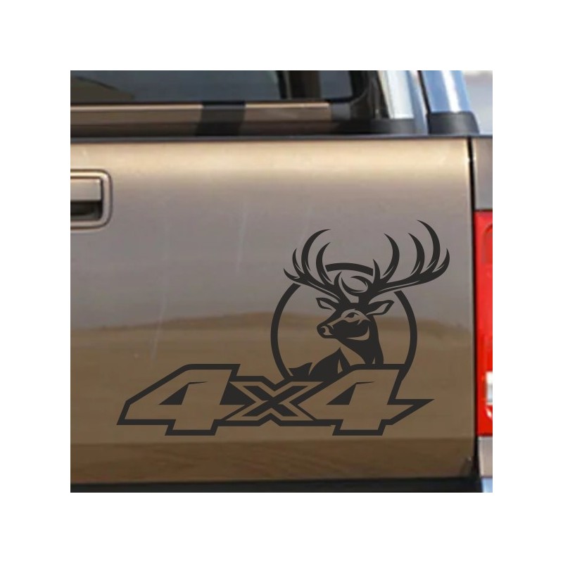 Aufkleber Auto Offroad 4x4 Safari Gelände Allrad Landschaft Hirsch Bär Off Road Safari Berge Krokodil extreme Pick Up
