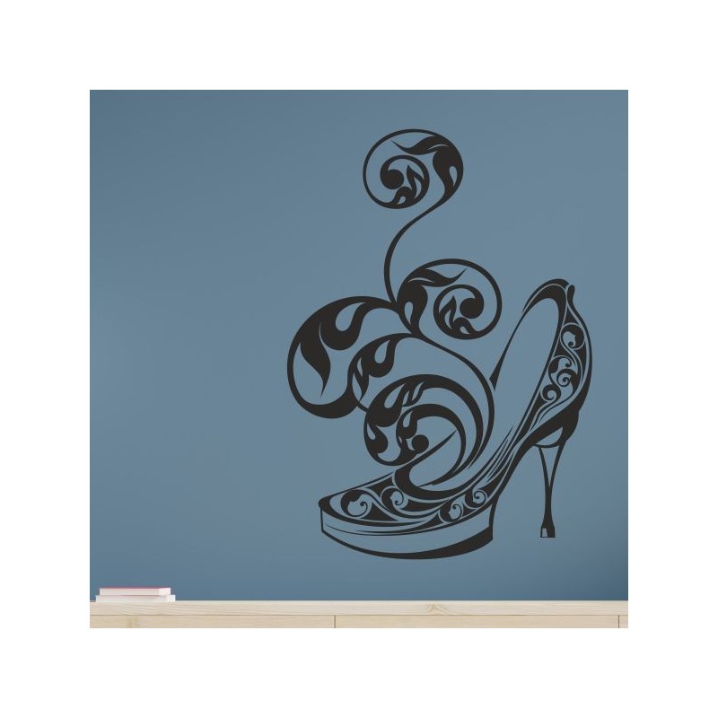 Wandaufkleber Wandtattoo Schuhe Shoe´s Pumps Stiefel Chucks High Heel´s Turnschuhe Sandalen Over-Knee´s Schnürrschuhe Stieflette