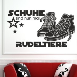 Wandaufkleber Wandtattoo Schuhe Shoe´s Pumps Stiefel Chucks High Heel´s Turnschuhe Sandalen Over-Knee´s Schnürrschuhe Stieflette