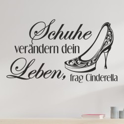 Wandaufkleber Wandtattoo Schuhe Shoe´s Pumps Stiefel Chucks High Heel´s Turnschuhe Sandalen Over-Knee´s Schnürrschuhe Stieflette