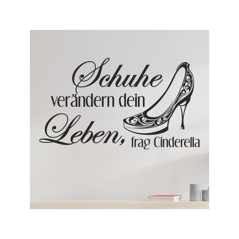 Wandaufkleber Wandtattoo Schuhe Shoe´s Pumps Stiefel Chucks High Heel´s Turnschuhe Sandalen Over-Knee´s Schnürrschuhe Stieflette