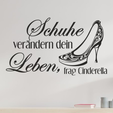 Wandaufkleber Wandtattoo Schuhe Shoe´s Pumps Stiefel Chucks High Heel´s Turnschuhe Sandalen Over-Knee´s Schnürrschuhe Stieflette