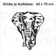 Offroad Motive Aufkleber SET 4x4 Safari Gelände Afrika Elefant Elfenbein