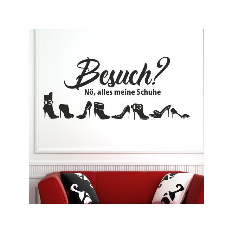 Wandaufkleber Wandtattoo Schuhe Shoe´s Pumps Stiefel Chucks High Heel´s Turnschuhe Sandalen Over-Knee´s Schnürrschuhe Stieflette