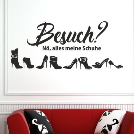 Wandaufkleber Wandtattoo Schuhe Shoe´s Pumps Stiefel Chucks High Heel´s Turnschuhe Sandalen Over-Knee´s Schnürrschuhe Stieflette