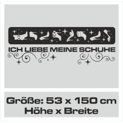 Wandaufkleber Wandtattoo Schuhe Shoe´s Pumps Stiefel Chucks High Heel´s Turnschuhe Sandalen Over-Knee´s Schnürrschuhe Stieflette
