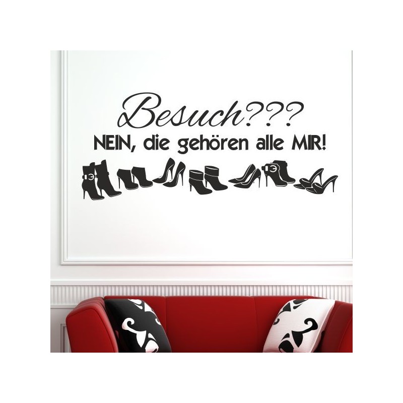 Wandaufkleber Wandtattoo Schuhe Shoe´s Pumps Stiefel Chucks High Heel´s Turnschuhe Sandalen Over-Knee´s Schnürrschuhe Stieflette