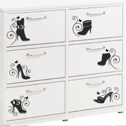 Wandaufkleber Wandtattoo Schuhe Shoe´s Pumps Stiefel Chucks High Heel´s Turnschuhe Sandalen Over-Knee´s Schnürrschuhe Stieflette