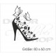 Wohnzimmer Schuhe Shoes Schmetterling Aufkleber Dekor Wandtattoo Wandaufkleber