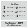 Wandaufkleber Wandtattoo Schuhe Shoe´s Pumps Stiefel Chucks High Heel´s Turnschuhe Sandalen Over-Knee´s Schnürrschuhe Stieflette