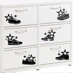 Wandaufkleber Wandtattoo Schuhe Shoe´s Pumps Stiefel Chucks High Heel´s Turnschuhe Sandalen Over-Knee´s Schnürrschuhe Stieflette