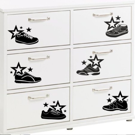 Wandaufkleber Wandtattoo Schuhe Shoe´s Pumps Stiefel Chucks High Heel´s Turnschuhe Sandalen Over-Knee´s Schnürrschuhe Stieflette