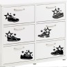 Wandaufkleber Wandtattoo Schuhe Shoe´s Pumps Stiefel Chucks High Heel´s Turnschuhe Sandalen Over-Knee´s Schnürrschuhe Stieflette