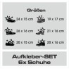 Wandaufkleber Wandtattoo Schuhe Shoe´s Pumps Stiefel Chucks High Heel´s Turnschuhe Sandalen Over-Knee´s Schnürrschuhe Stieflette
