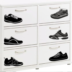 Wandaufkleber Wandtattoo Schuhe Shoe´s Pumps Stiefel Chucks High Heel´s Turnschuhe Sandalen Over-Knee´s Schnürrschuhe Stieflette