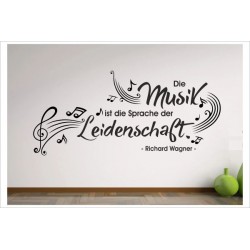 Wohnzimmer Musik Pusteblume Löwenzahn - Sprache der Leidenschaft Aufkleber Dekor Wandtattoo Wandaufkleber