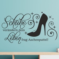 Wandaufkleber Wandtattoo Schuhe Shoe´s Pumps Stiefel Chucks High Heel´s Turnschuhe Sandalen Over-Knee´s Schnürrschuhe Stieflette