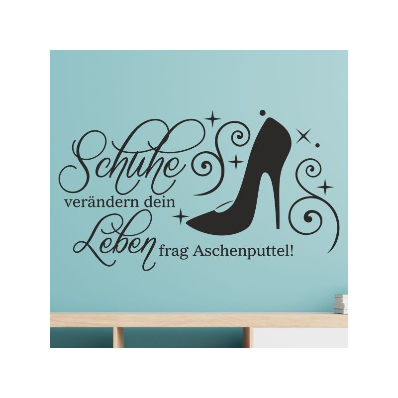 Wandaufkleber Wandtattoo Schuhe Shoe´s Pumps Stiefel Chucks High Heel´s Turnschuhe Sandalen Over-Knee´s Schnürrschuhe Stieflette