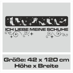 Wandaufkleber Wandtattoo Schuhe Shoe´s Pumps Stiefel Chucks High Heel´s Turnschuhe Sandalen Over-Knee´s Schnürrschuhe Stieflette