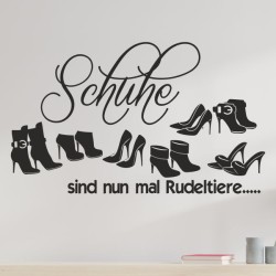 Wandaufkleber Wandtattoo Schuhe Shoe´s Pumps Stiefel Chucks High Heel´s Turnschuhe Sandalen Over-Knee´s Schnürrschuhe Stieflette