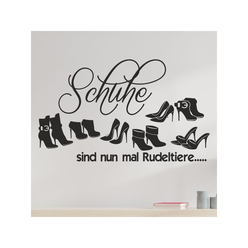 Wandaufkleber Wandtattoo Schuhe Shoe´s Pumps Stiefel Chucks High Heel´s Turnschuhe Sandalen Over-Knee´s Schnürrschuhe Stieflette