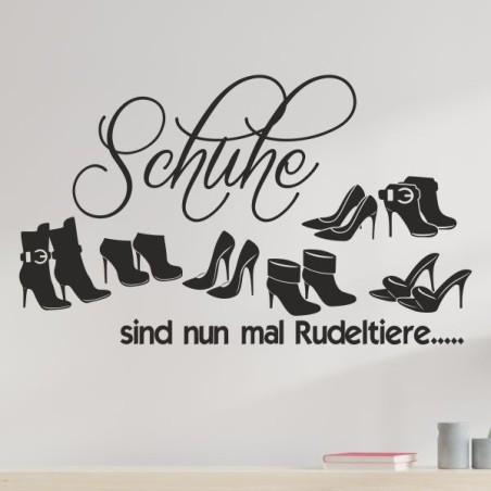 Wandaufkleber Wandtattoo Schuhe Shoe´s Pumps Stiefel Chucks High Heel´s Turnschuhe Sandalen Over-Knee´s Schnürrschuhe Stieflette