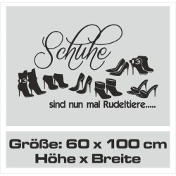 Wandaufkleber Wandtattoo Schuhe Shoe´s Pumps Stiefel Chucks High Heel´s Turnschuhe Sandalen Over-Knee´s Schnürrschuhe Stieflette