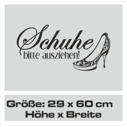 Wandaufkleber Wandtattoo Schuhe Shoe´s Pumps Stiefel Chucks High Heel´s Turnschuhe Sandalen Over-Knee´s Schnürrschuhe Stieflette