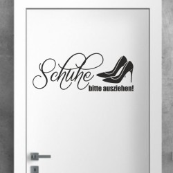Wandaufkleber Wandtattoo Schuhe Shoe´s Pumps Stiefel Chucks High Heel´s Turnschuhe Sandalen Over-Knee´s Schnürrschuhe Stieflette