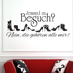 Wandaufkleber Wandtattoo Schuhe Shoe´s Pumps Stiefel Chucks High Heel´s Turnschuhe Sandalen Over-Knee´s Schnürrschuhe Stieflette