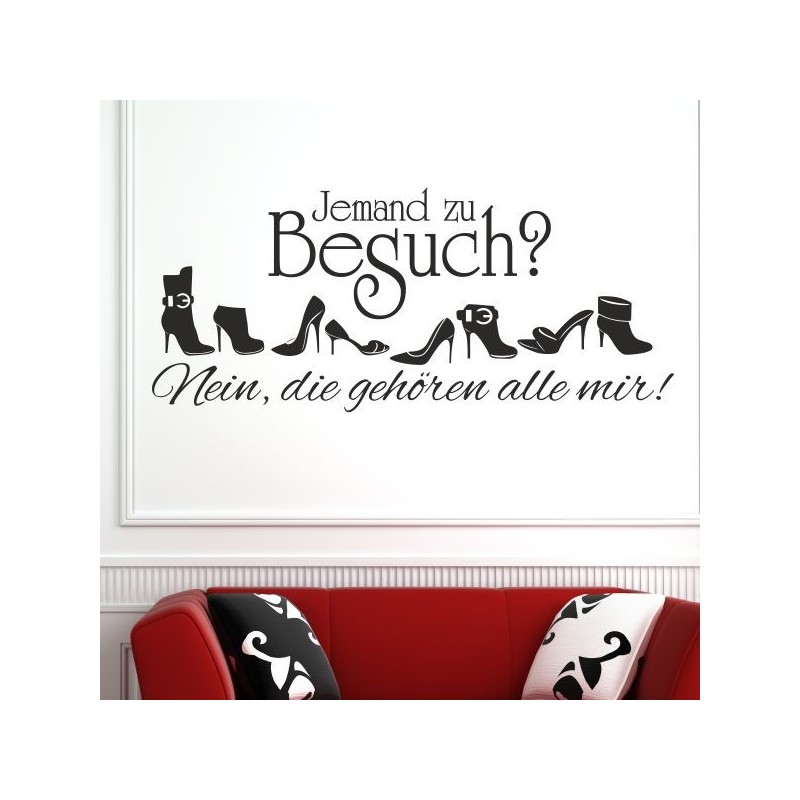 Wandaufkleber Wandtattoo Schuhe Shoe´s Pumps Stiefel Chucks High Heel´s Turnschuhe Sandalen Over-Knee´s Schnürrschuhe Stieflette
