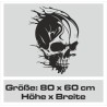 Wandaufkleber Wandtattoo Totenkopf Skull Schädel Bones Farbklecks Farbe Krone König DJ Sound Punisher Rabe Krähe Tod Death Fun