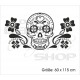 Wohnzimmer Mexican Sugar Skull Totenkopf Tattoo Aufkleber Dekor Wandtattoo Wandaufkleber