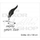 Wohnzimmer Feder Enjoy your live Vogel Zitat Spruch Aufkleber Dekor Wandtattoo Wandaufkleber