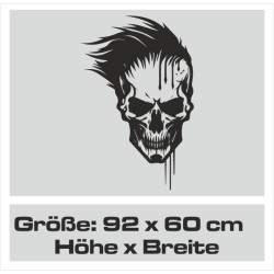 Wandaufkleber Wandtattoo Totenkopf Skull Schädel Bones Farbklecks Farbe Krone König DJ Sound Punisher Rabe Krähe Tod Death Fun