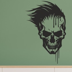 Wandaufkleber Wandtattoo Totenkopf Skull Schädel Bones Farbklecks Farbe Krone König DJ Sound Punisher Rabe Krähe Tod Death Fun