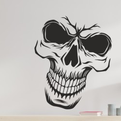 Wandaufkleber Wandtattoo Totenkopf Skull Schädel Bones Farbklecks Farbe Krone König DJ Sound Punisher Rabe Krähe Tod Death Fun