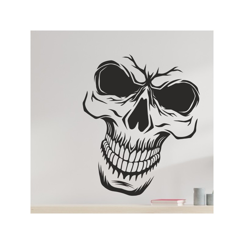 Wandaufkleber Wandtattoo Totenkopf Skull Schädel Bones Farbklecks Farbe Krone König DJ Sound Punisher Rabe Krähe Tod Death Fun
