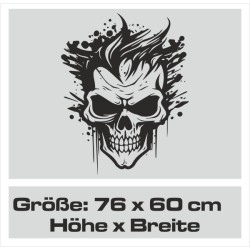 Wandaufkleber Wandtattoo Totenkopf Skull Schädel Bones Farbklecks Farbe Krone König DJ Sound Punisher Rabe Krähe Tod Death Fun