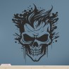 Wandaufkleber Wandtattoo Totenkopf Skull Schädel Bones Farbklecks Farbe Krone König DJ Sound Punisher Rabe Krähe Tod Death Fun
