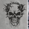 Wandaufkleber Wandtattoo Totenkopf Skull Schädel Bones Farbklecks Farbe Krone König DJ Sound Punisher Rabe Krähe Tod Death Fun